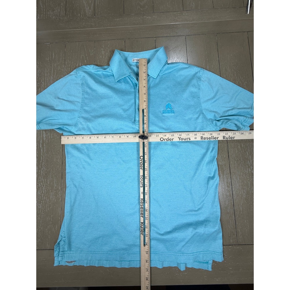 Peter Millar Riviera Country Club Polo Shirt Mens Small‎ Light Blue Striped Golf - Picture 8 of 11